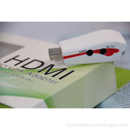 HDMI to VGA adapters/with audio output/with DC 5V, charging, 1080P, 165MHZ/1.65Gbps